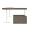 Bestar Bestar Viva 72W L-Shaped Standing Desk with Credenza in walnut grey 19850-35 - alternate 10